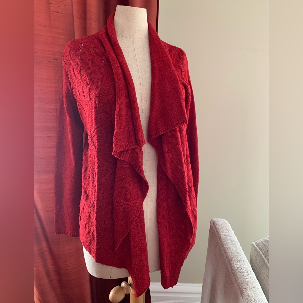 Coldwater Creek Rich Red Cardigan